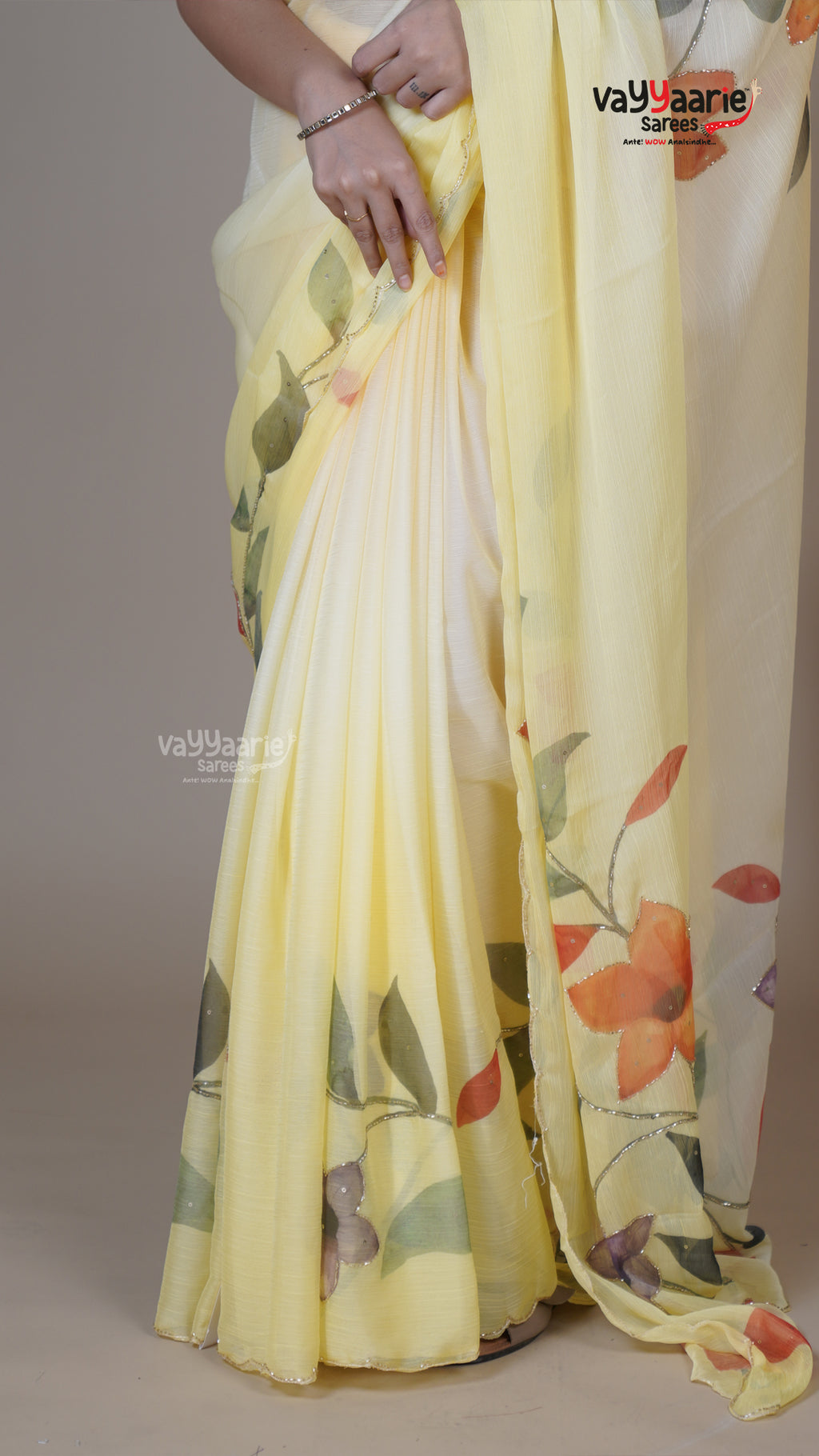 Yellow Crush Fancy Saree for Cultural Events