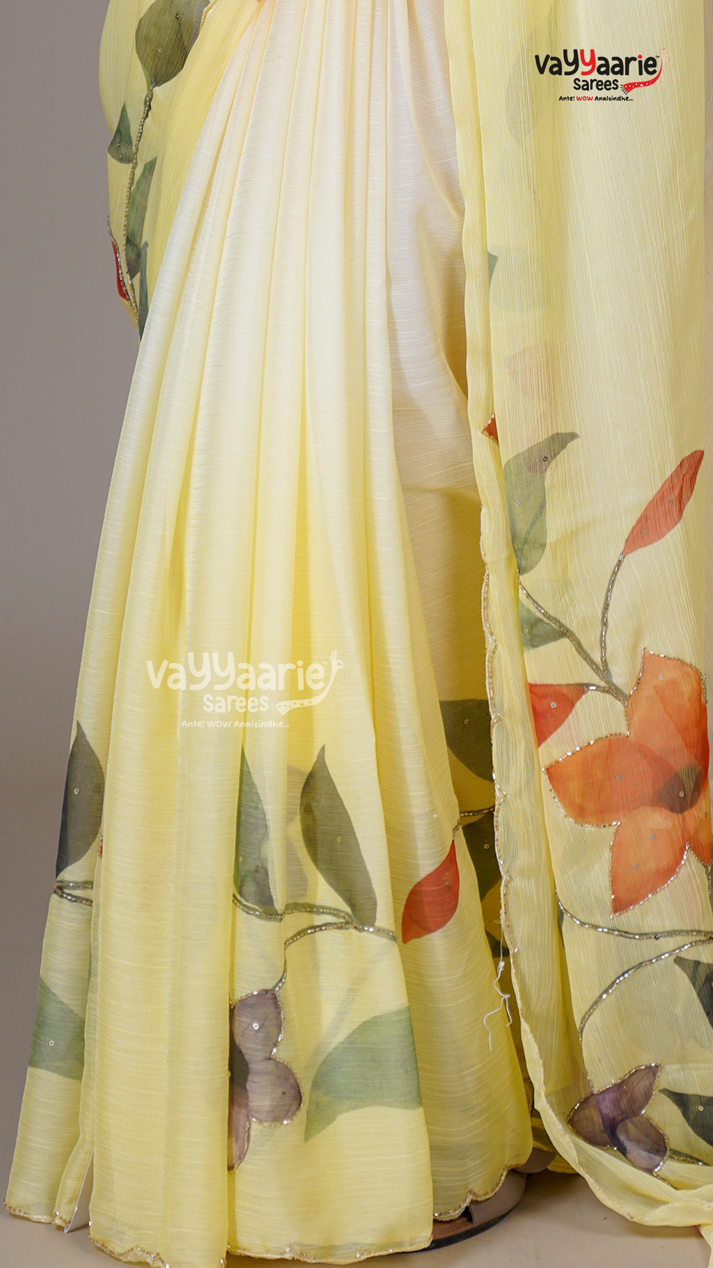 Yellow Crush Fancy Saree for Cultural Events