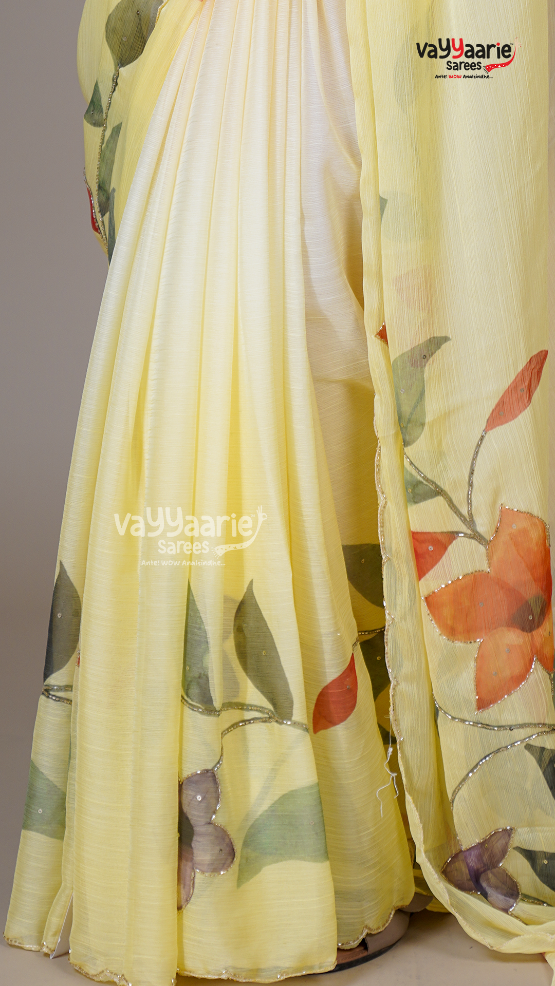 Yellow Crush Fancy Saree for Cultural Events