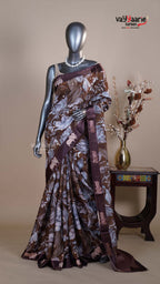 Multi Colour Tissue Fancy Saree for Reception Wear