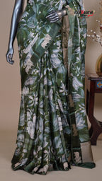 Multi Colour Tissue Fancy Saree for Family Functions