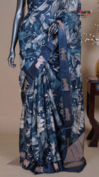 Multi Colour Tissue Fancy Saree for Evening Wear