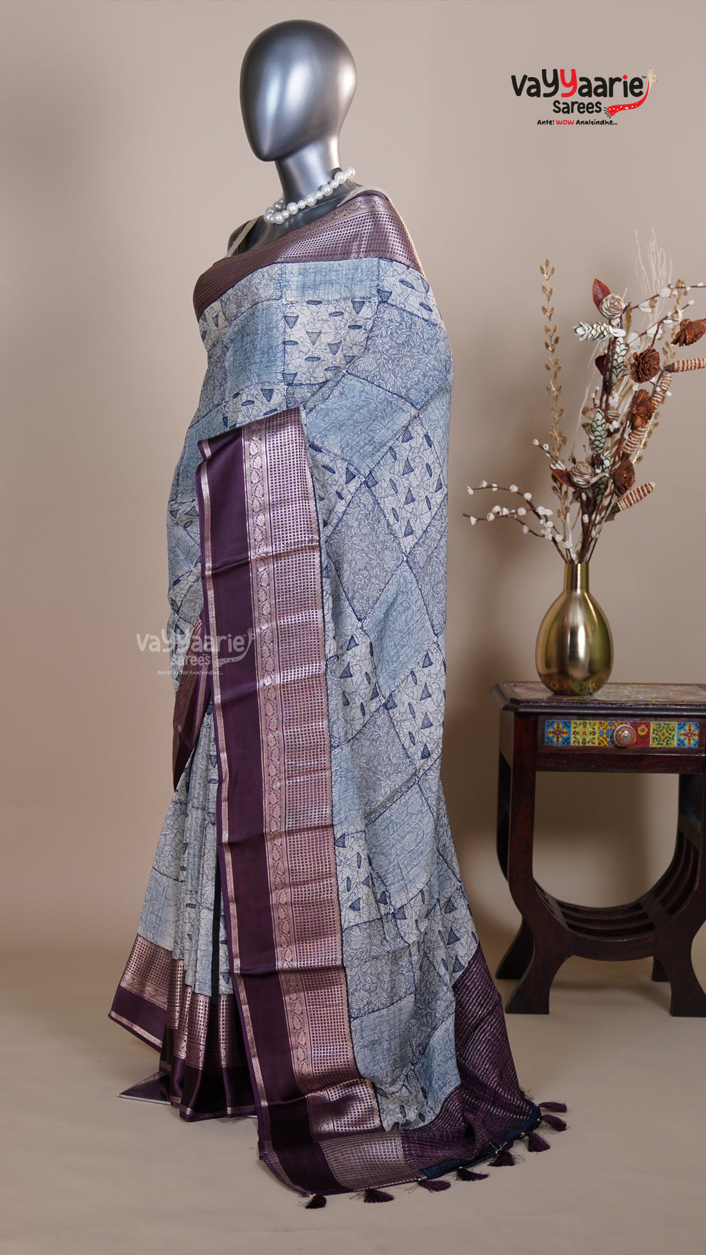 Blue Chiffon Fancy Saree for Ethnic Wear
