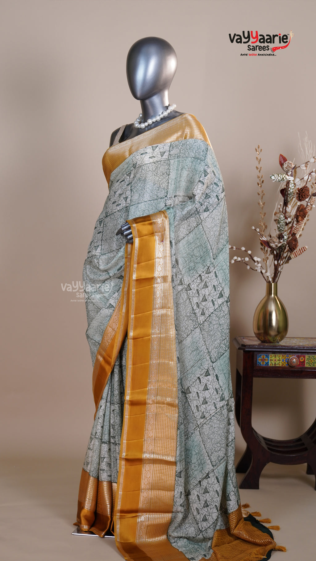 Green Chiffon Fancy Saree for Evening Wear