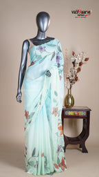 Sea Green Crush Fancy Saree for Everyday Elegance