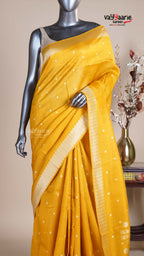 Multi Colour Tusser Fancy Saree for Engagements
