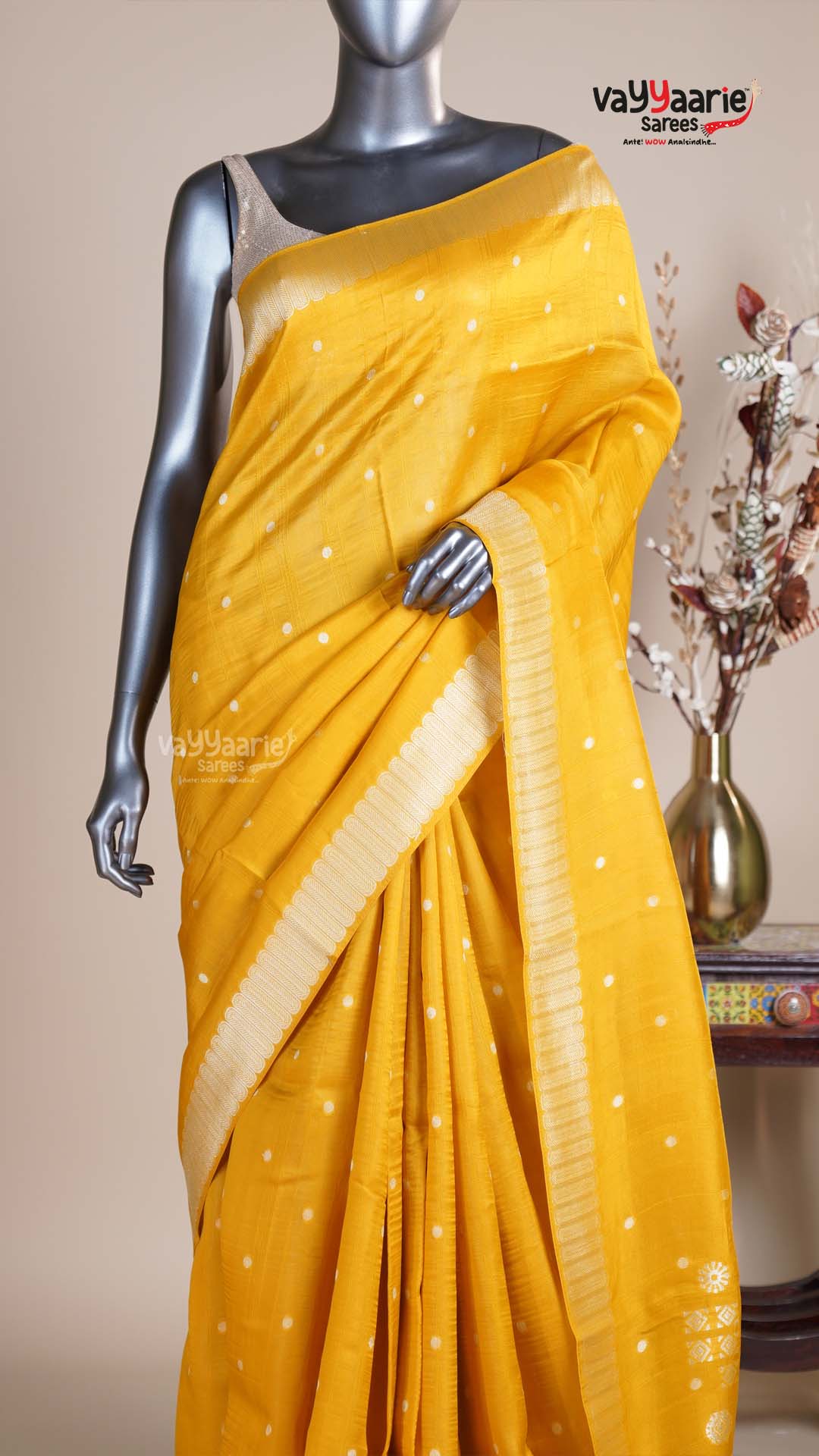 Multi Colour Tusser Fancy Saree for Engagements