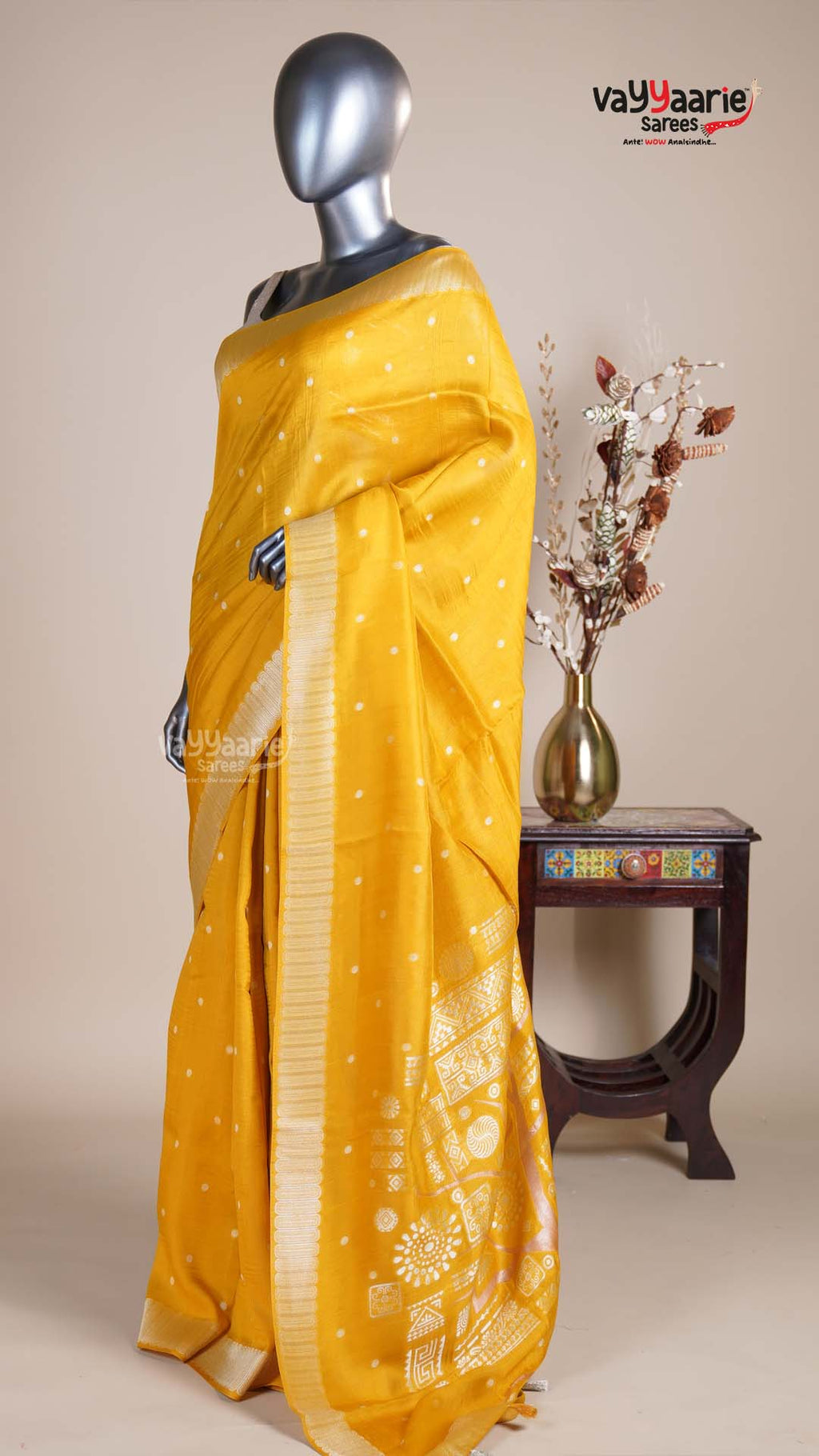Multi Colour Tusser Fancy Saree for Engagements