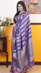 Violet Fancy Saree | Traditional Ethnic Saree | Vayyaarie Sarees