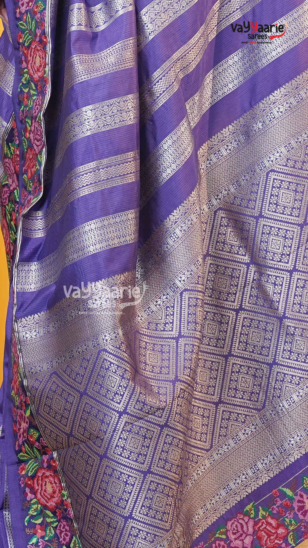 Violet Fancy Saree | Traditional Ethnic Saree | Vayyaarie Sarees