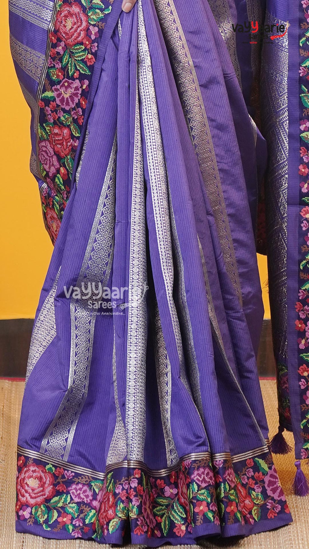 Violet Fancy Saree | Traditional Ethnic Saree | Vayyaarie Sarees