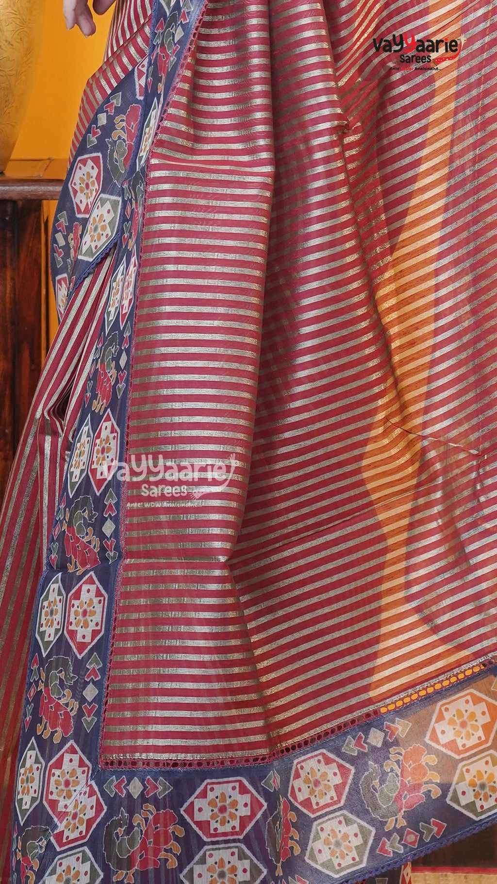 Red Fancy Saree | Fancy Ethnic Wear Saree | Vayyaarie Sarees