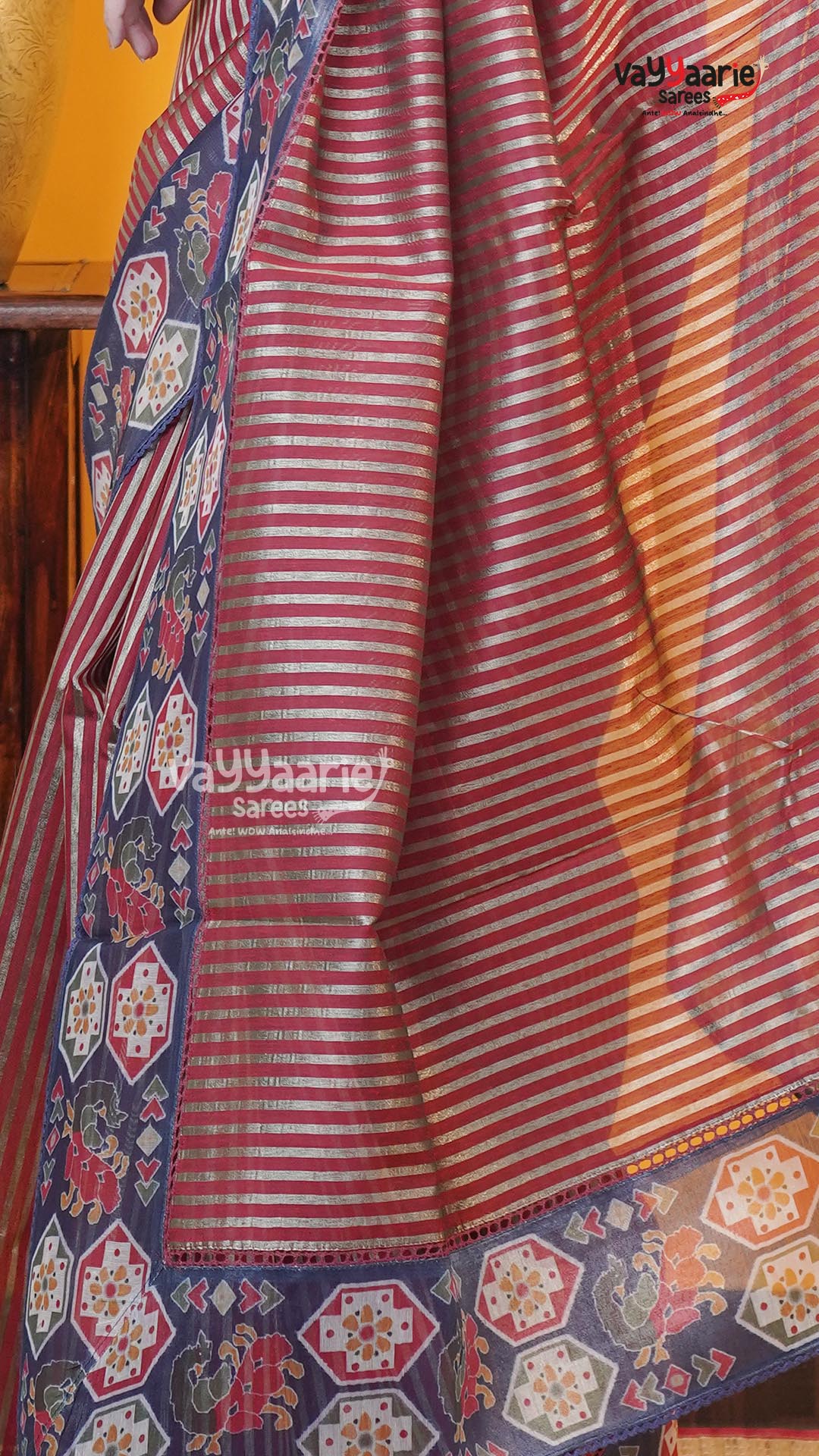 Red Fancy Saree | Fancy Ethnic Wear Saree | Vayyaarie Sarees