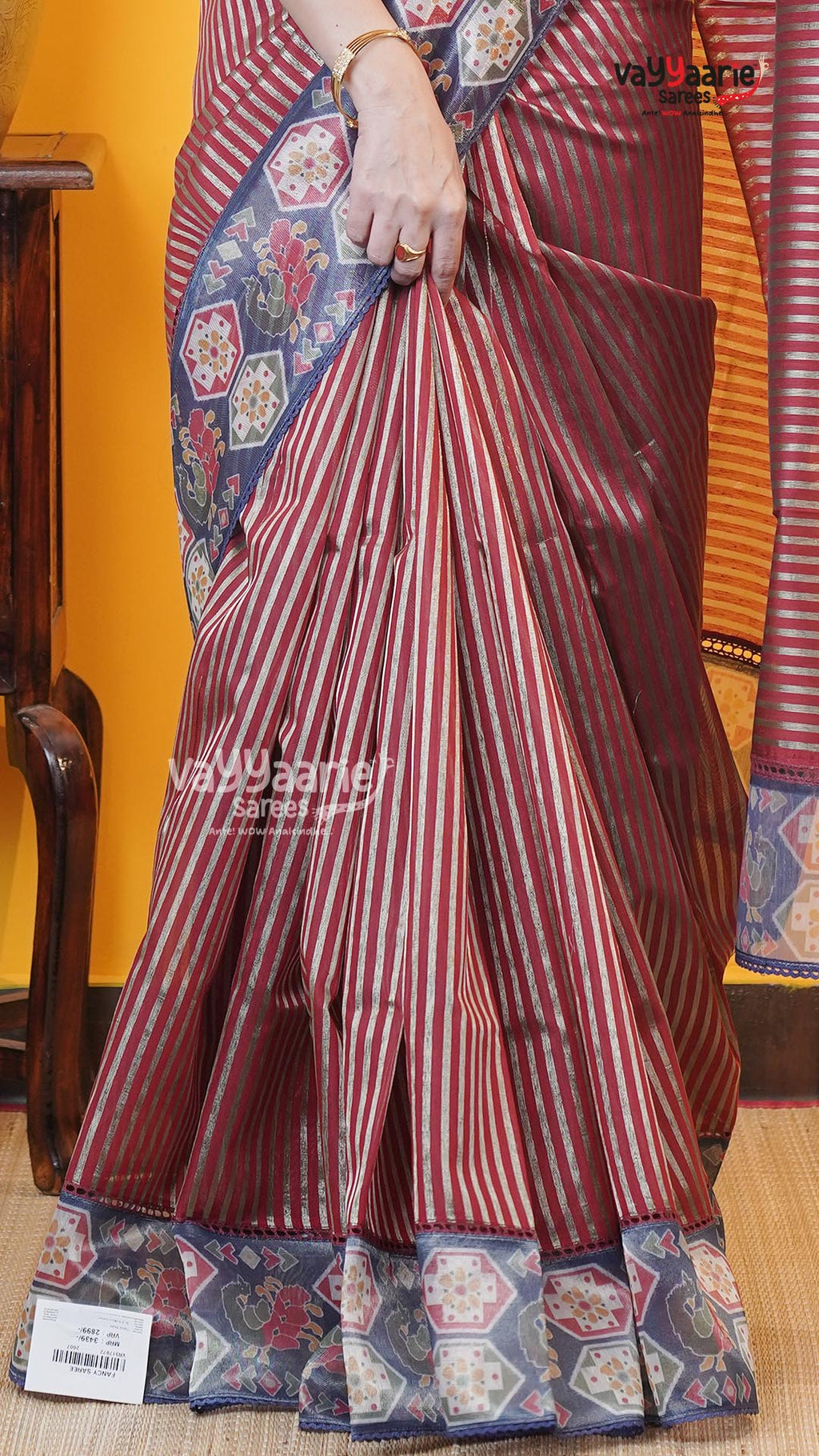 Red Fancy Saree | Fancy Ethnic Wear Saree | Vayyaarie Sarees