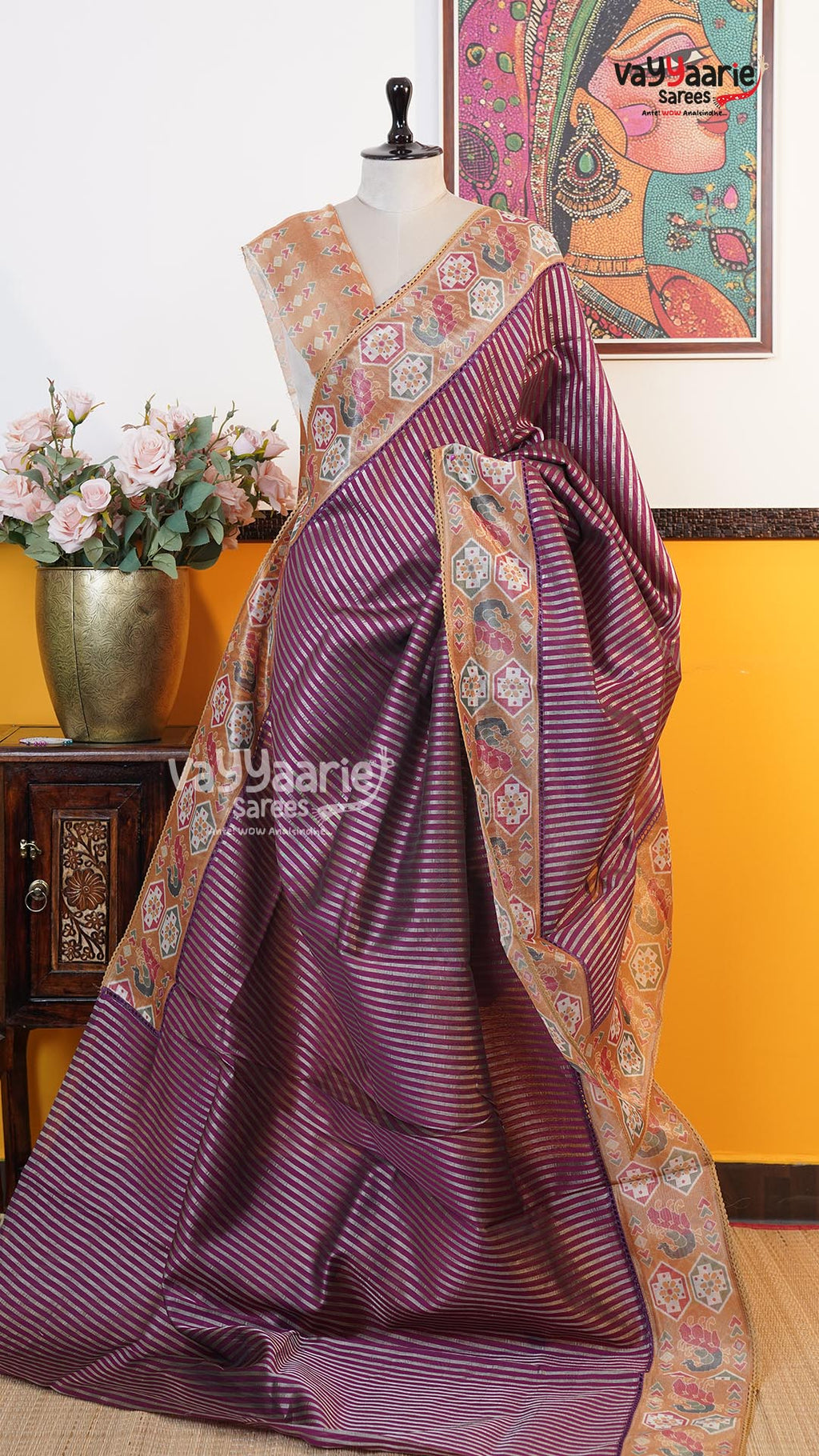 Magenta Fancy Saree | Fancy Ethnic Wear Saree | Vayyaarie Sarees