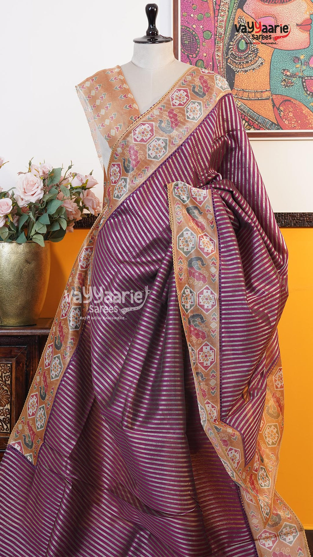 Magenta Fancy Saree | Fancy Ethnic Wear Saree | Vayyaarie Sarees