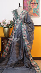 Navy Blue Fancy Saree | Fancy Ethnic Wear Saree | Vayyaarie Sarees