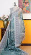 Sea Green Tusser Saree | Fancy Ethnic Wear Saree | Vayyaarie Sarees