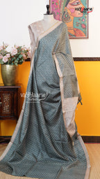 Green Tusser Saree | Fancy Ethnic Wear Saree | Vayyaarie Sarees