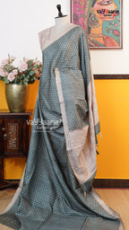 Green Tusser Saree | Fancy Ethnic Wear Saree | Vayyaarie Sarees