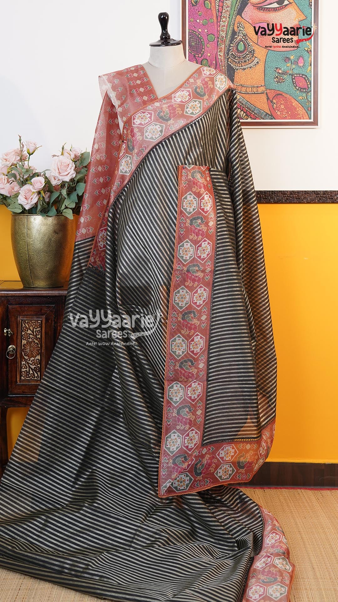 Black Fancy Saree | Fancy Ethnic Wear Saree | Vayyaarie Sarees