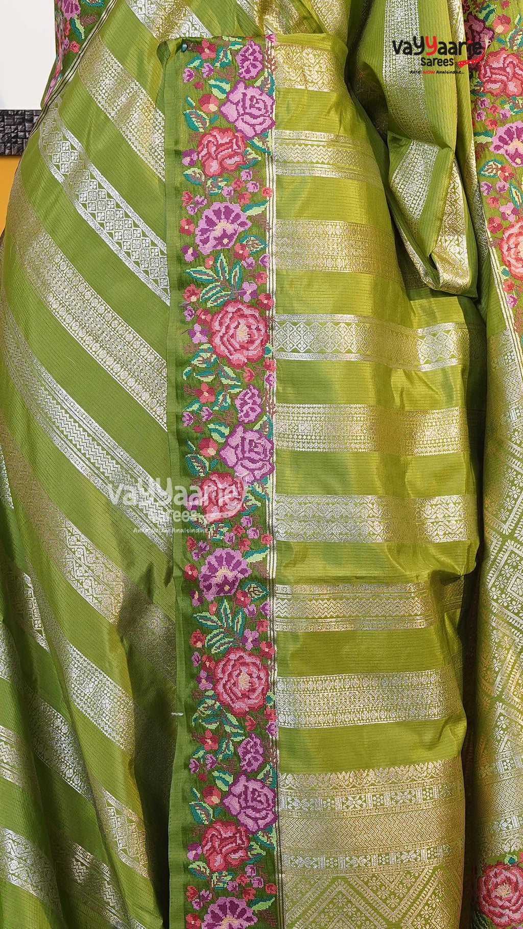 Green Fancy Saree | Traditional Ethnic Saree | Vayyaarie Sarees