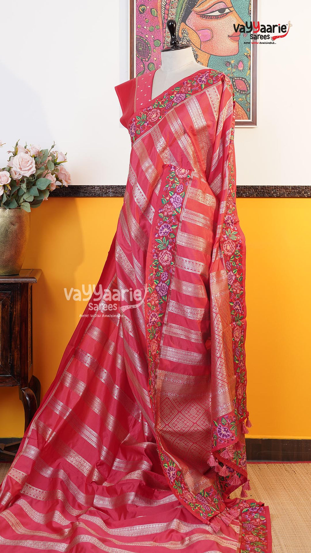 Pink Fancy Saree | Traditional Ethnic Saree | Vayyaarie Sarees