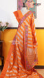 Orange Fancy Saree | Traditional Ethnic Saree | Vayyaarie Sarees