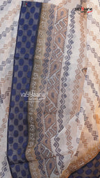 Cream Silk Kota Saree | Classic Handloom Saree | Vayyaarie Sarees