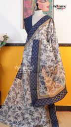 White Silk Kota Saree | Classic Handloom Saree | Vayyaarie Sarees