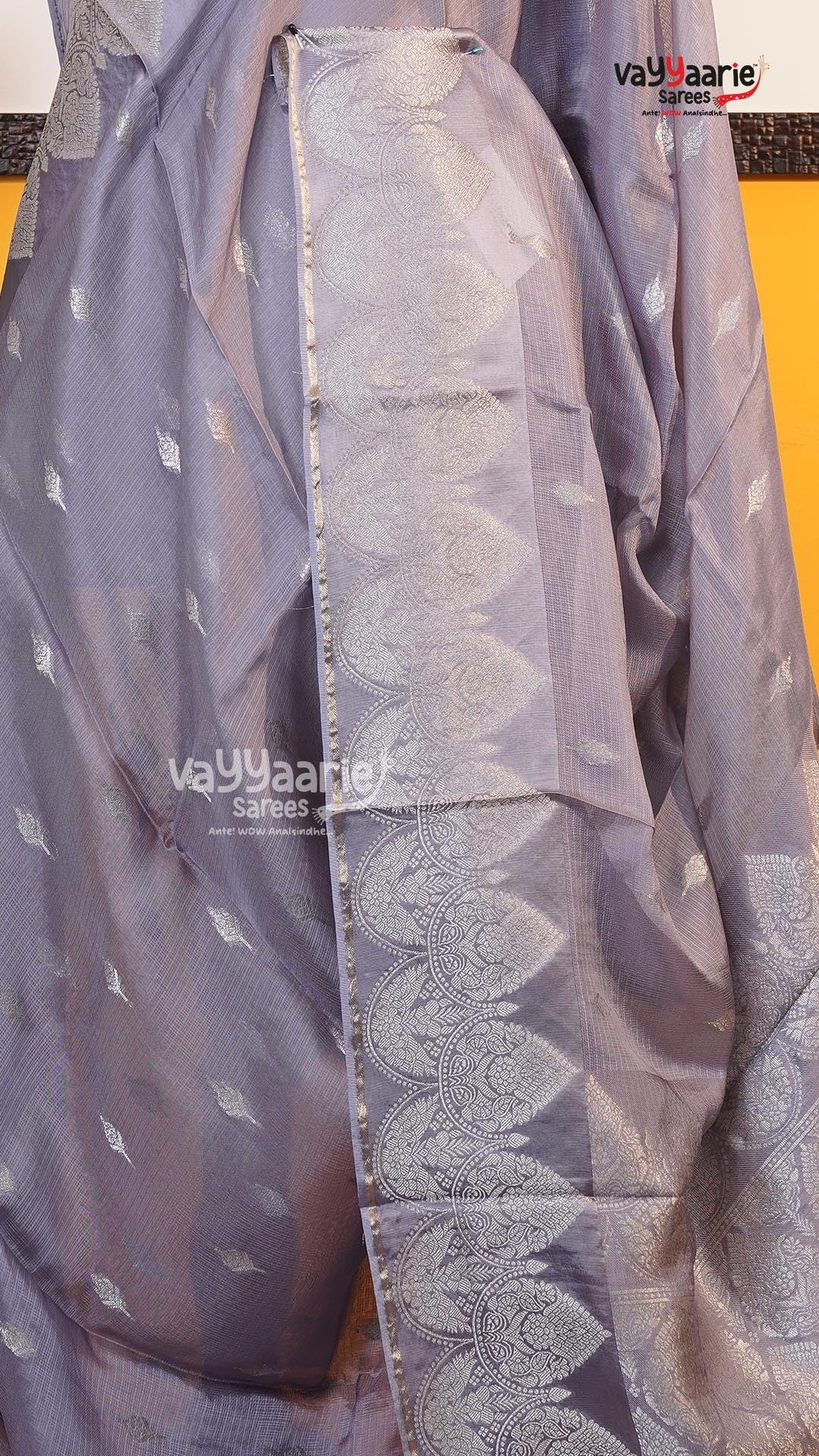 Purple Fancy Kota Saree | Classic Handloom Saree | Vayyaarie Sarees
