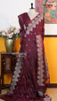 Wine Fancy Kota Saree | Classic Handloom Saree | Vayyaarie Sarees