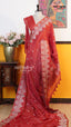 Red Fancy Kota Saree | Classic Handloom Saree | Vayyaarie Sarees