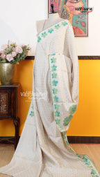 Cream Tusser Saree | Fancy Ethnic Wear Saree | Vayyaarie Sarees