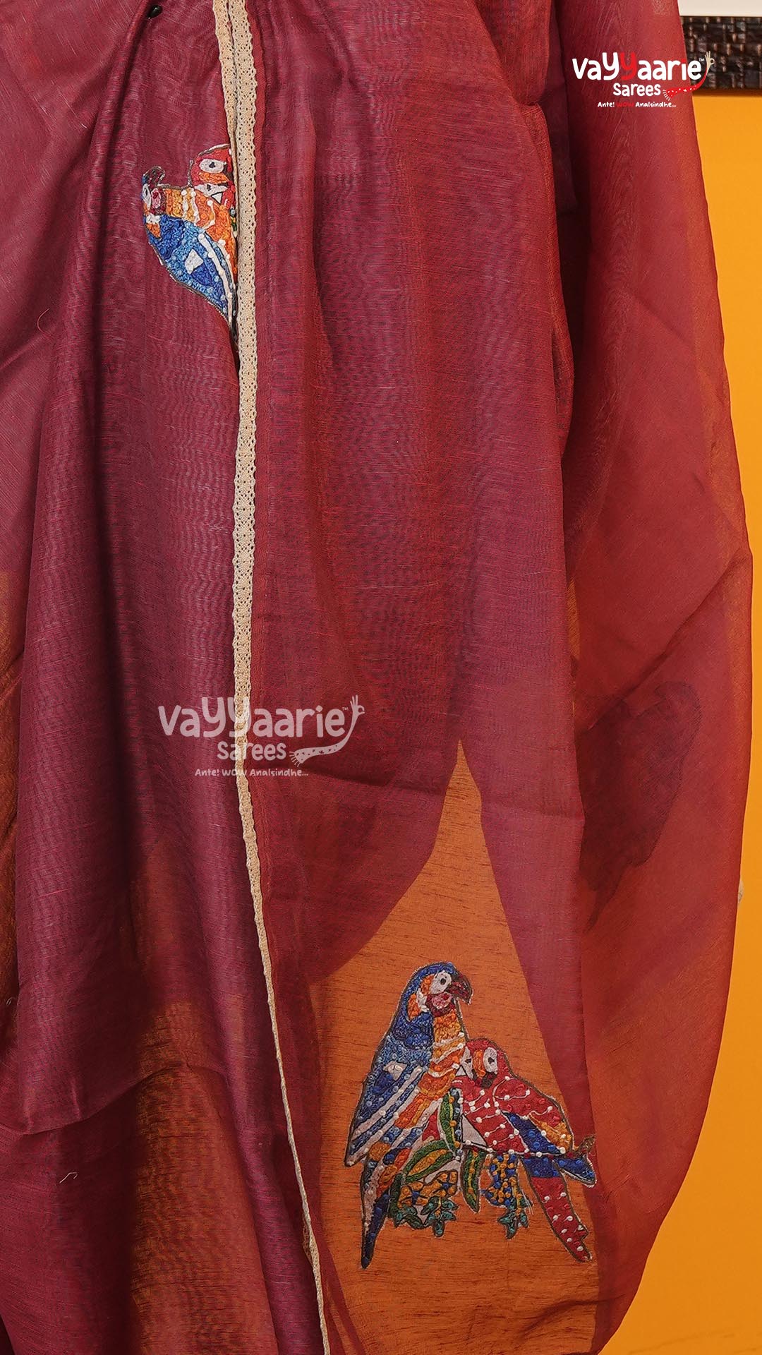 Maroon Fancy Saree | Classic Handloom Saree | Vayyaarie Sarees