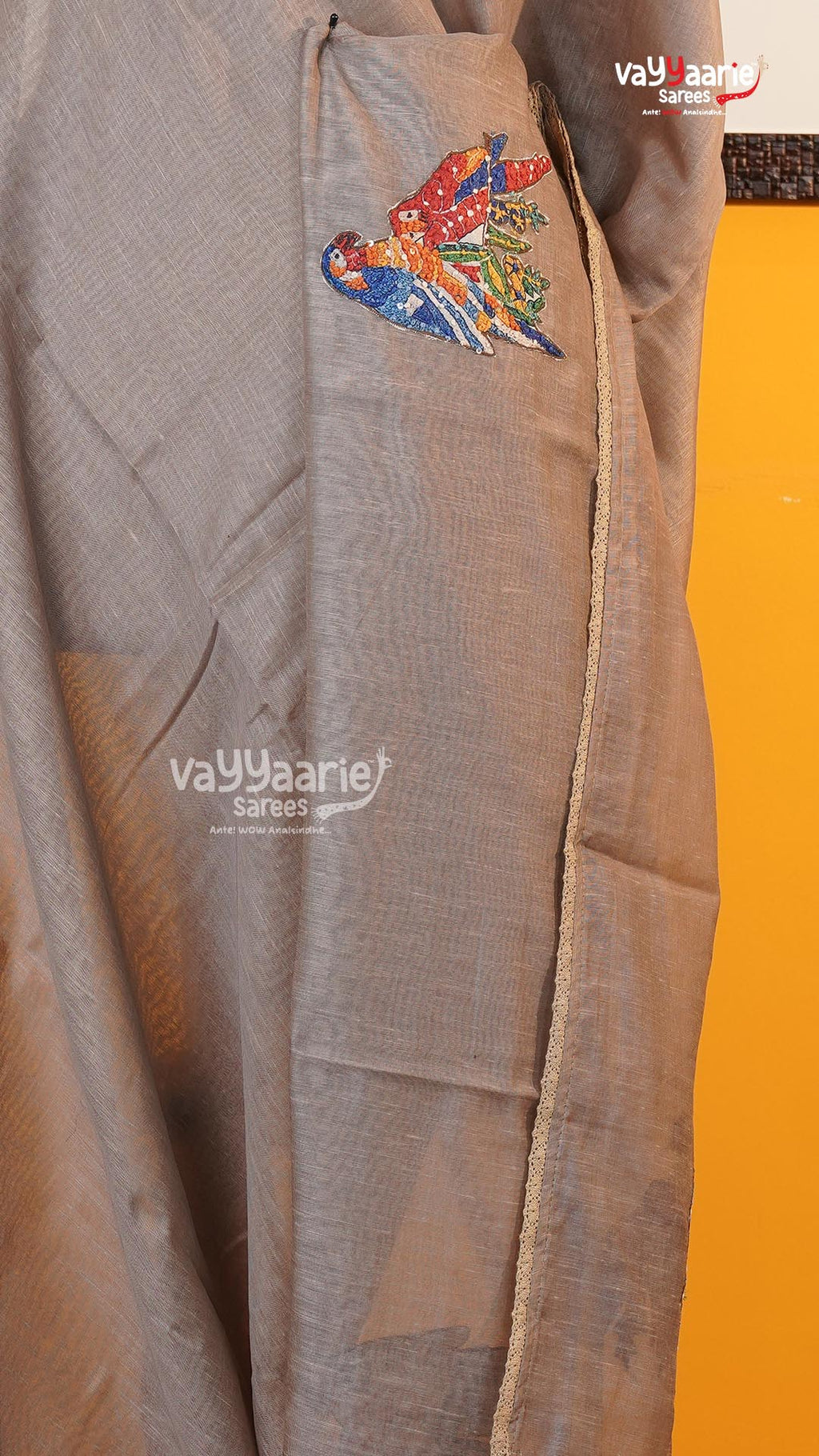 Biscuit Fancy Saree | Classic Handloom Saree | Vayyaarie Sarees