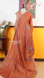 Rust Fancy Saree | Classic Handloom Saree | Vayyaarie Sarees