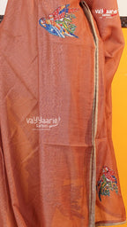 Rust Fancy Saree | Classic Handloom Saree | Vayyaarie Sarees