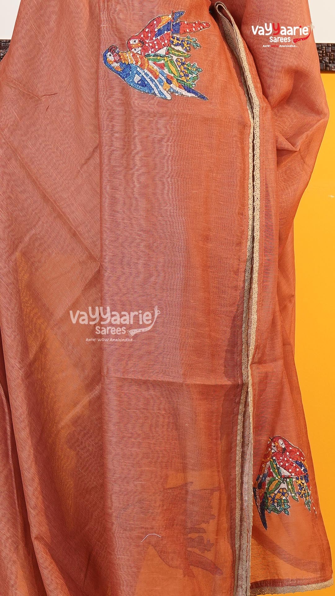 Rust Fancy Saree | Classic Handloom Saree | Vayyaarie Sarees