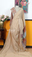 Cream Chanderi Saree | Classic Handloom Saree | Vayyaarie Sarees