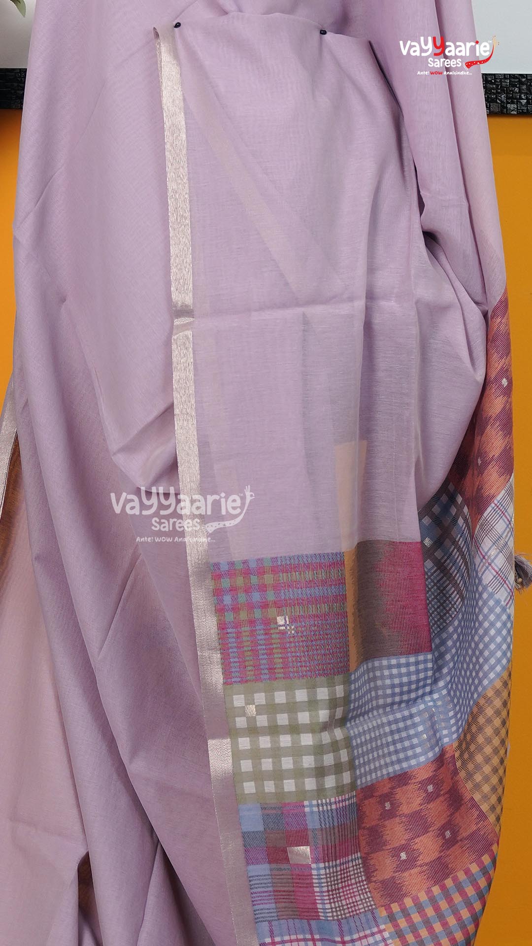 Lavender Chanderi Saree | Classic Handloom Saree | Vayyaarie Sarees