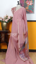 Peach Chanderi Saree | Classic Handloom Saree | Vayyaarie Sarees