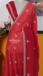 Red Fancy Saree | Designer Ethnic Wear Saree | Vayyaarie Sarees