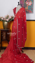 Red Fancy Saree | Designer Ethnic Wear Saree | Vayyaarie Sarees