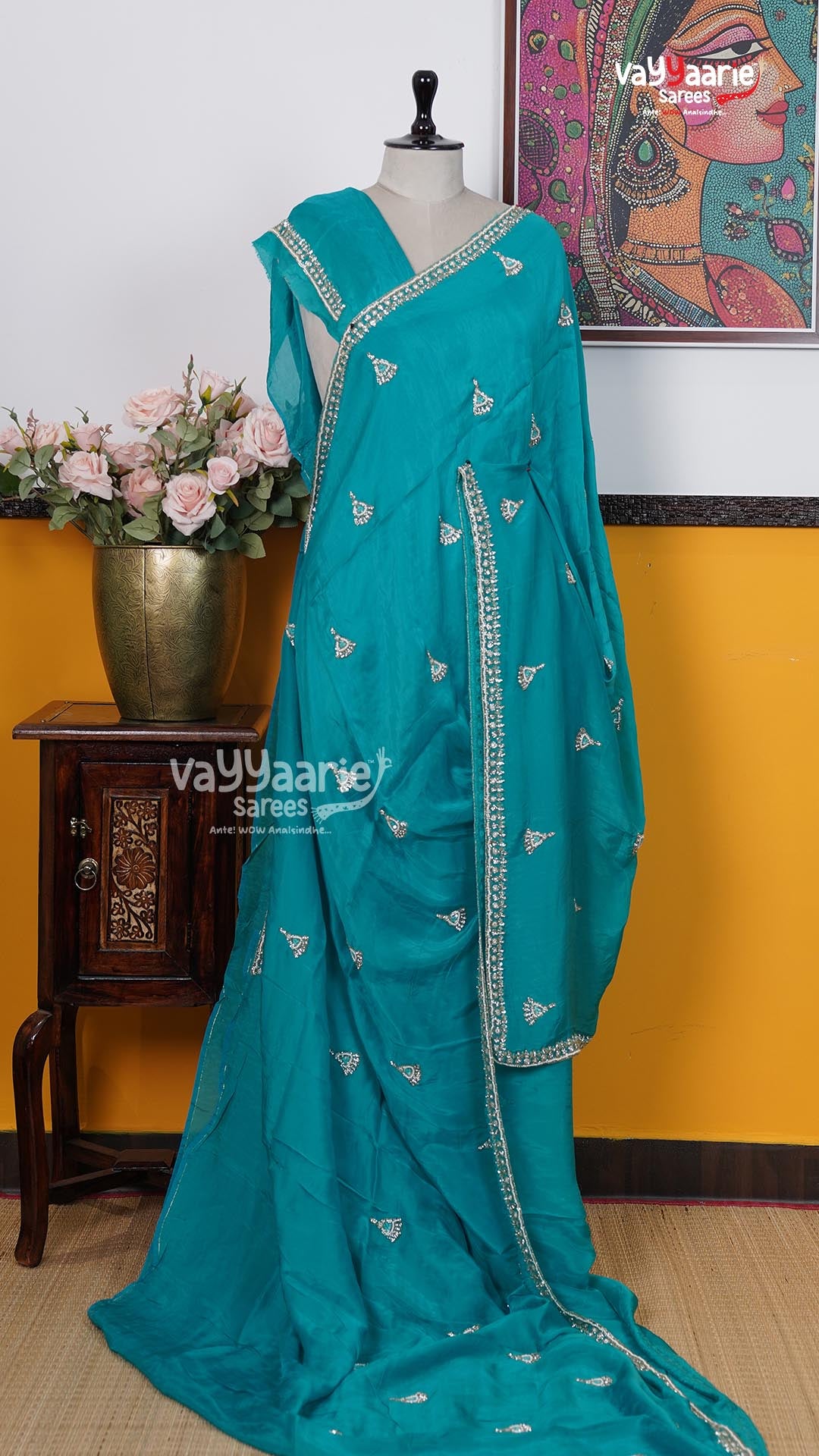 Blue Fancy Saree | Designer Ethnic Wear Saree | Vayyaarie Sarees