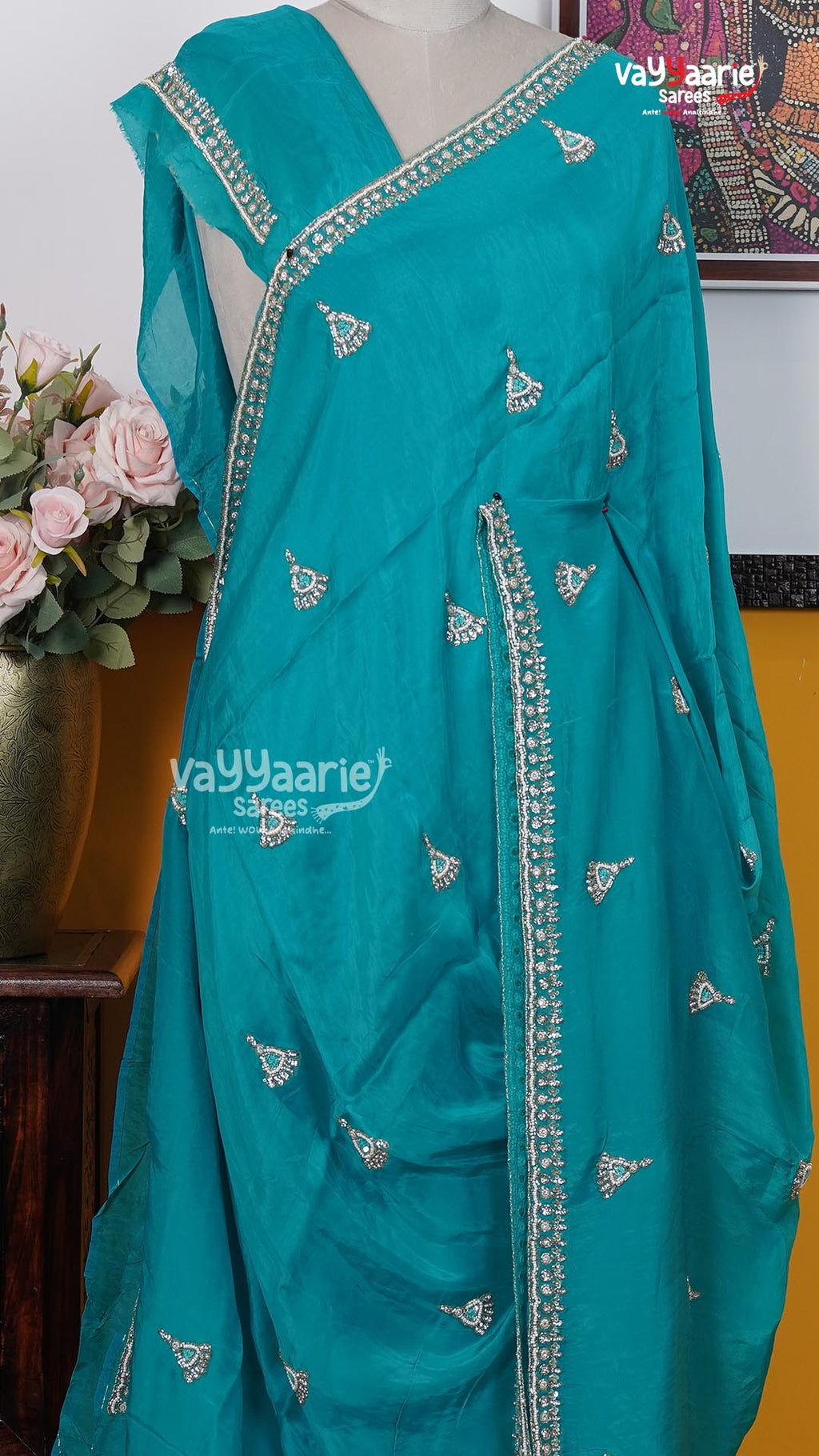 Blue Fancy Saree | Designer Ethnic Wear Saree | Vayyaarie Sarees