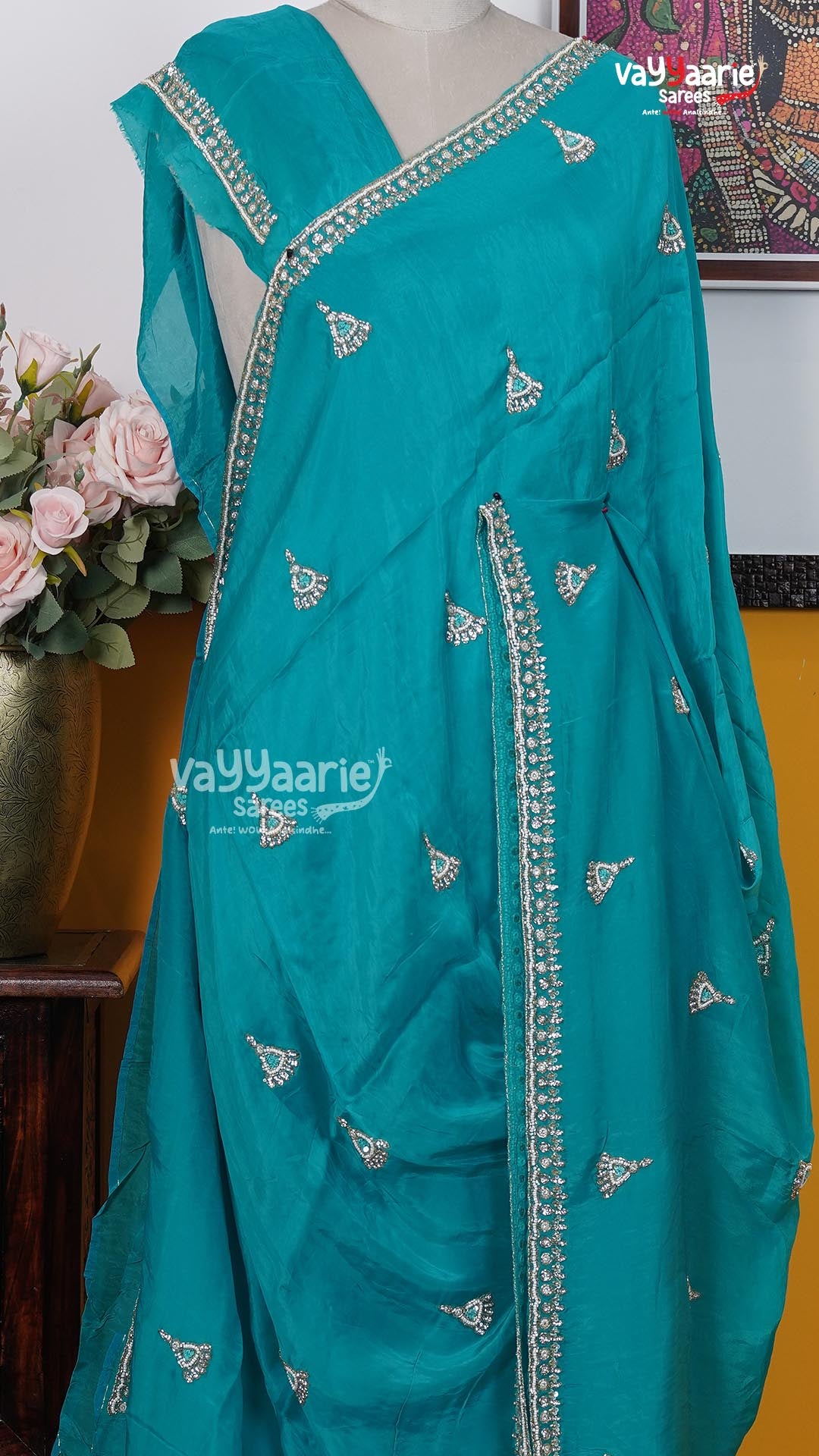 Blue Fancy Saree | Designer Ethnic Wear Saree | Vayyaarie Sarees