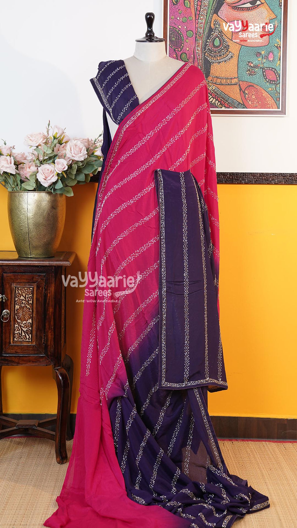 Violet Fancy Saree | Designer Ethnic Wear Saree | Vayyaarie Sarees
