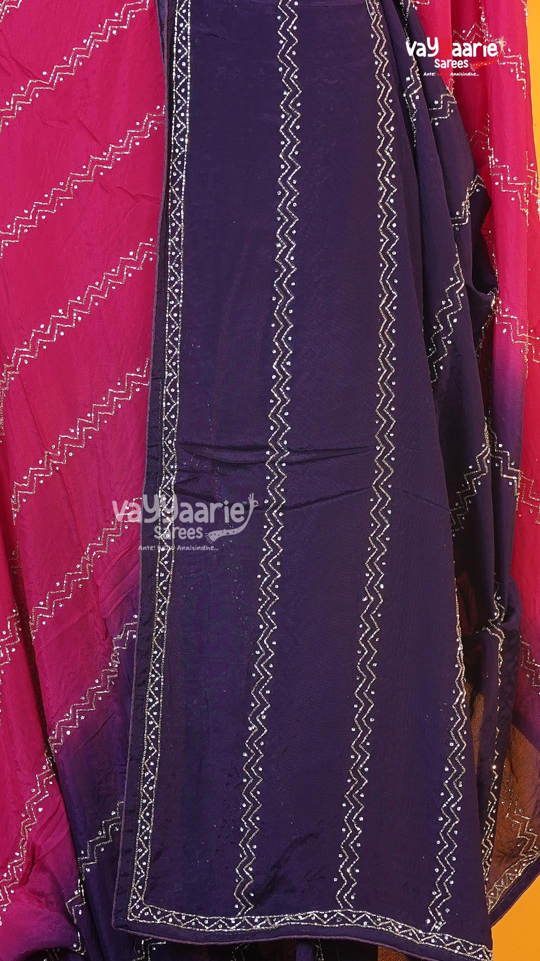 Violet Fancy Saree | Designer Ethnic Wear Saree | Vayyaarie Sarees
