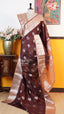 Brown Mushroom Saree | Fancy Ethnic Wear Saree | Vayyaarie Sarees